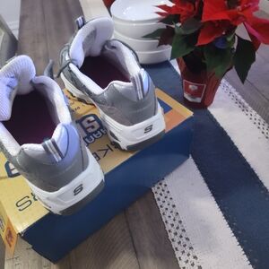 Skechers Gray and White Sneakers